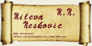 Mileva Nešković vizit kartica